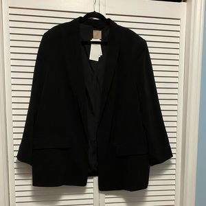 H&M Plus Black Lined Blazer size 22 Petite